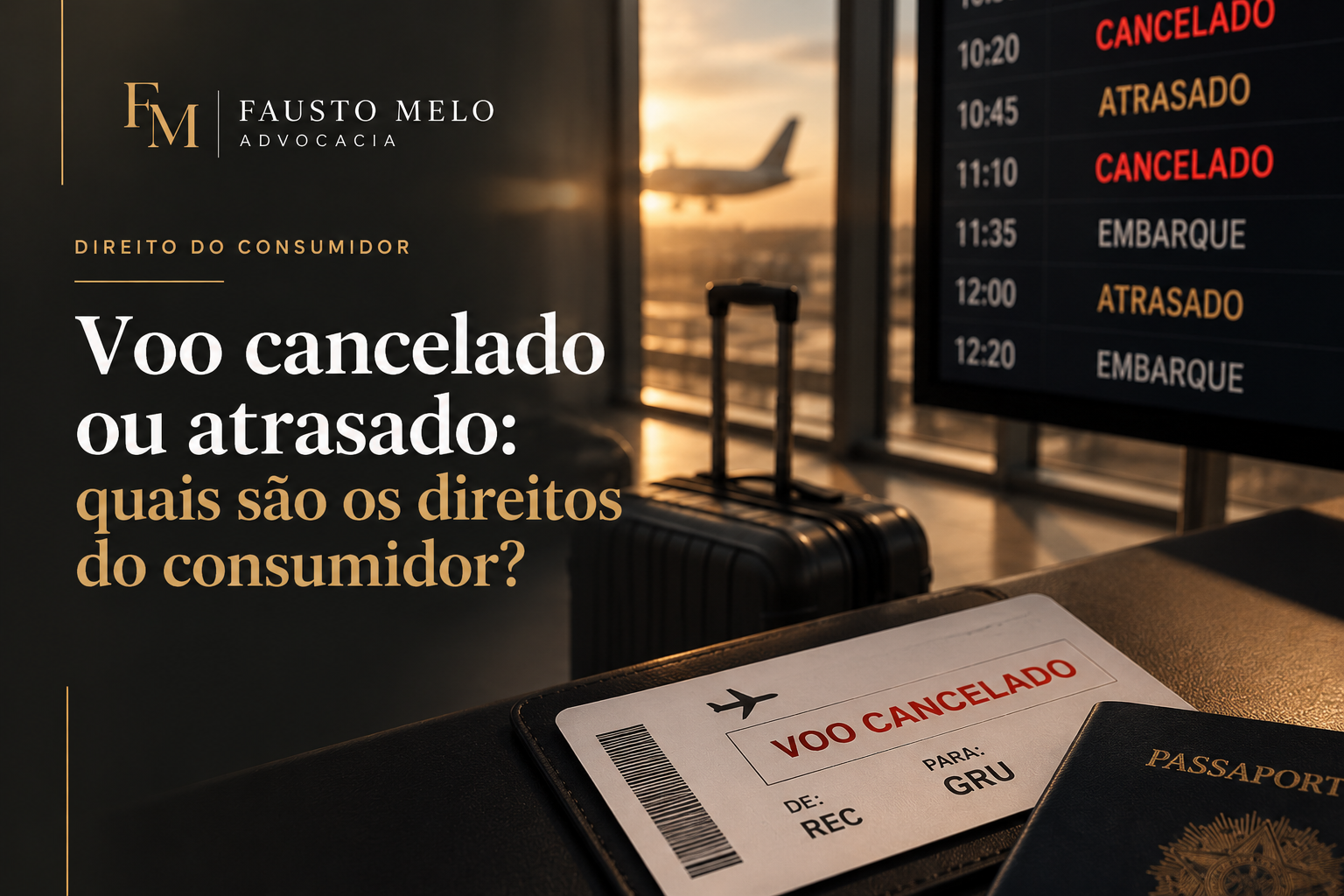 Voo cancelado ou atrasado: quais são os direitos do passageiro?